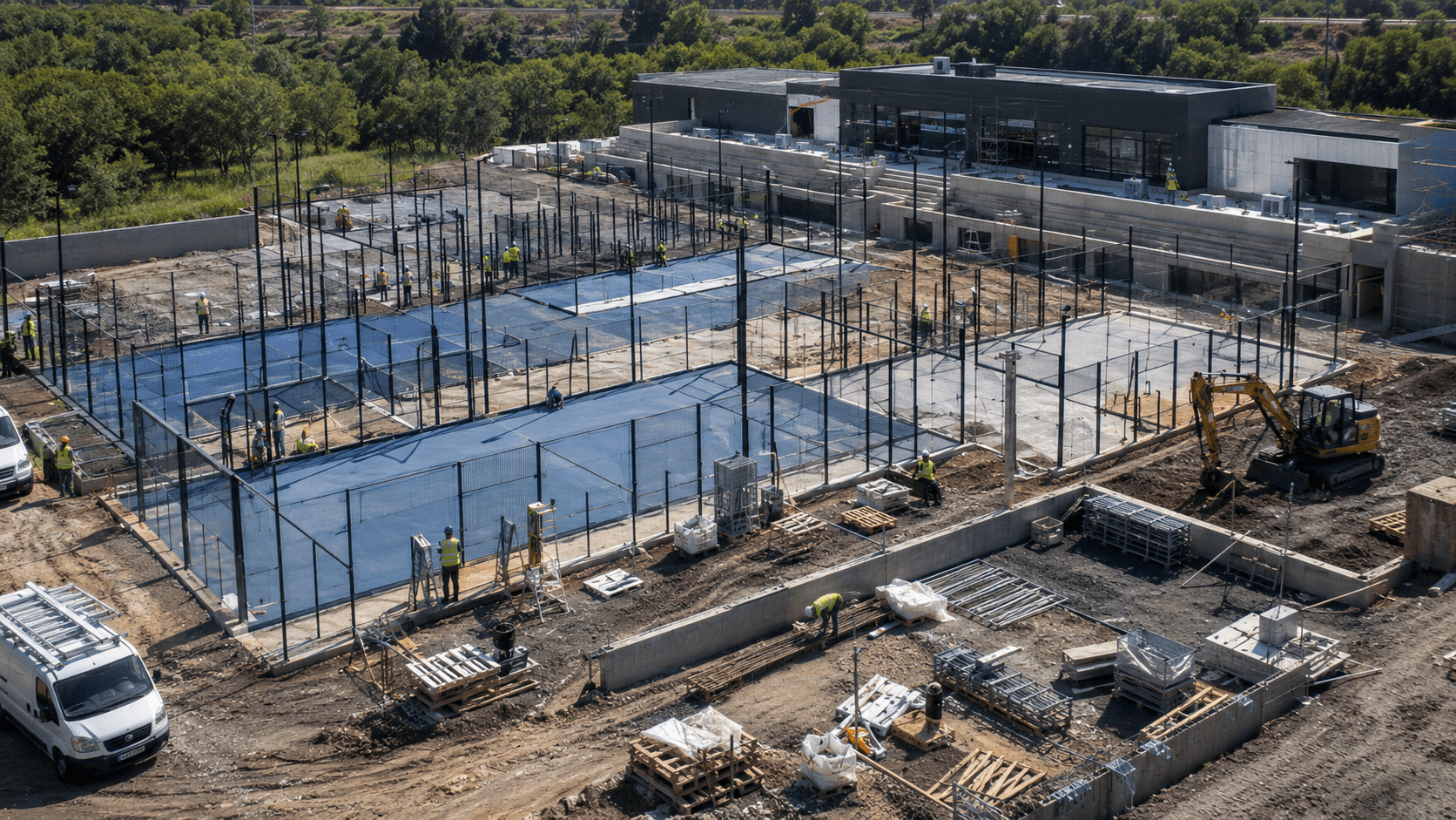 Padel Court Construction Supervision: Visual Monitoring for Sports Infrastructure