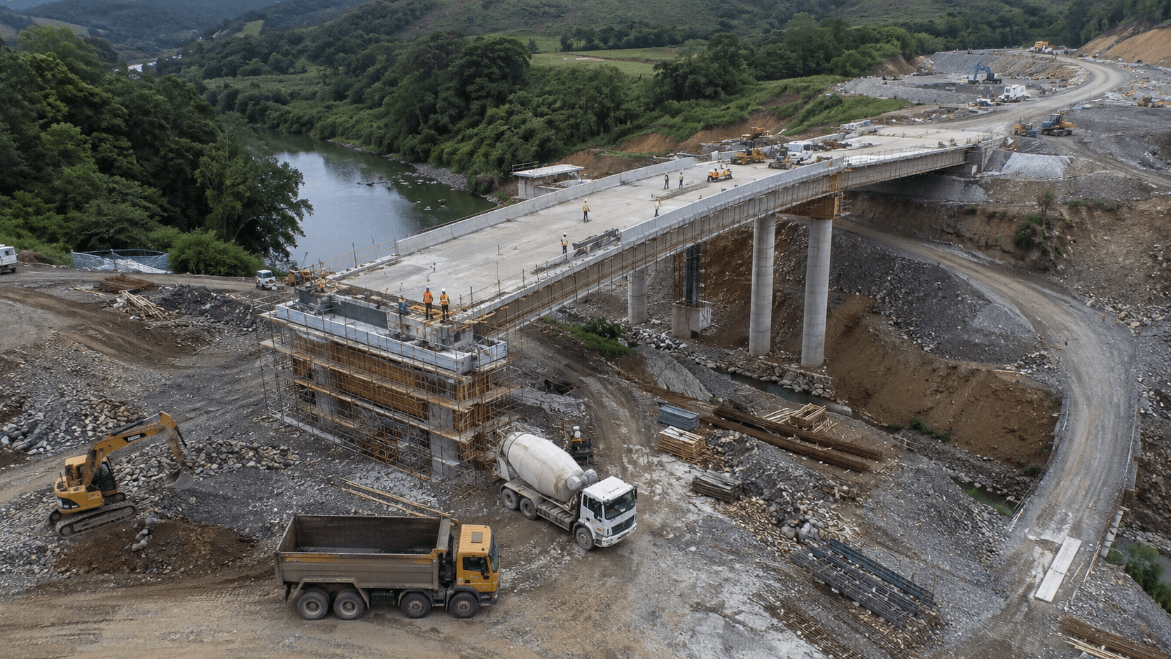 Road Bridge Construction Supervision: Visual Proof for Infrastructure Projects